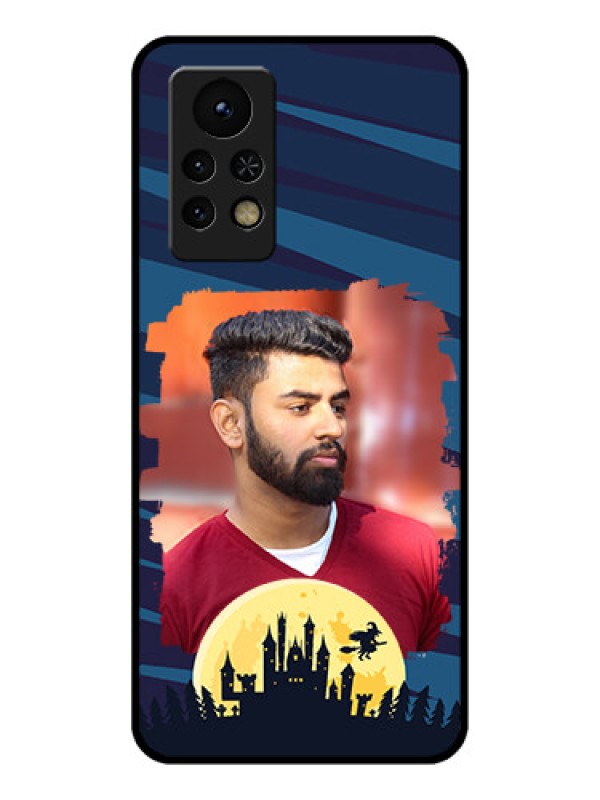 Custom Infinix Note 11s Photo Printing on Glass Case - Halloween Witch Design