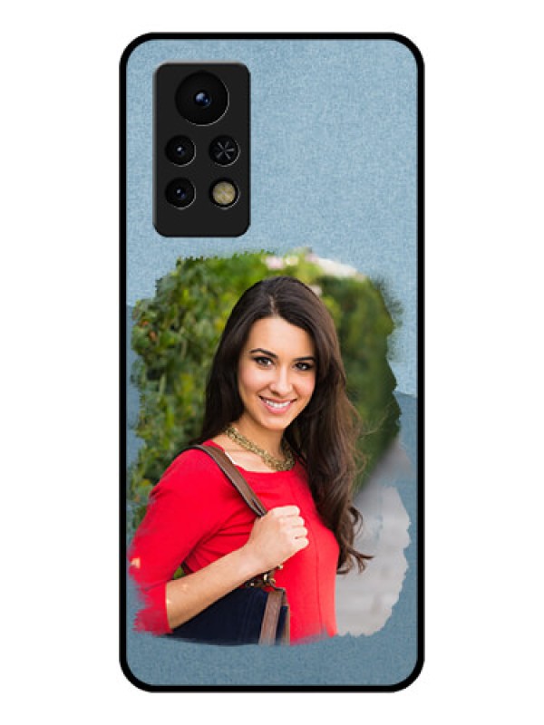 Custom Infinix Note 11s Custom Glass Mobile Case - Grunge Line Art Design