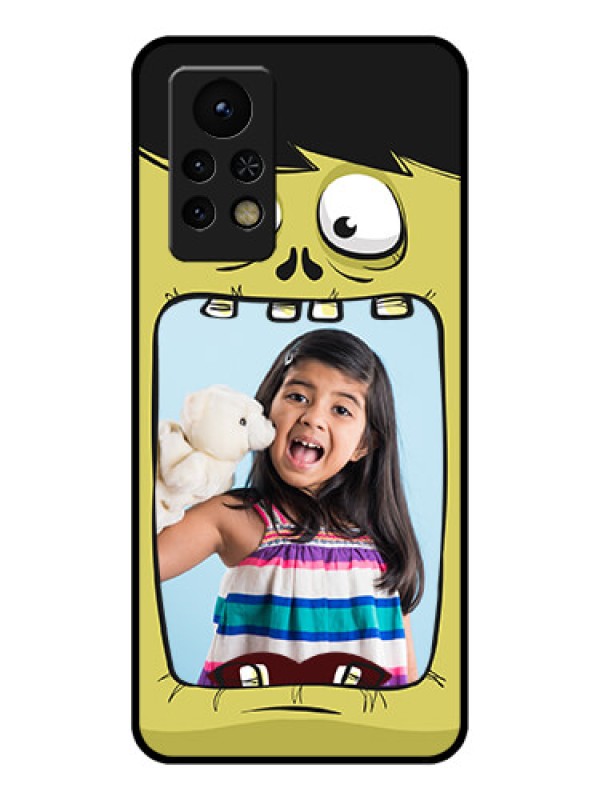 Custom Infinix Note 11s Personalized Glass Phone Case - Cartoon monster back case Design