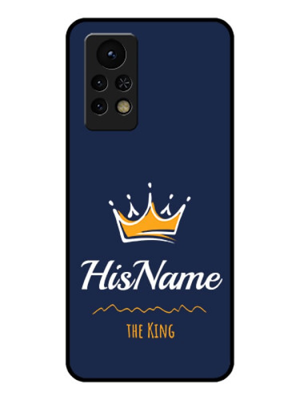 Custom Infinix Note 11s Glass Phone Case King with Name