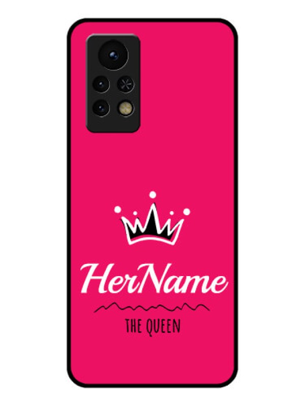 Custom Infinix Note 11s Glass Phone Case Queen with Name