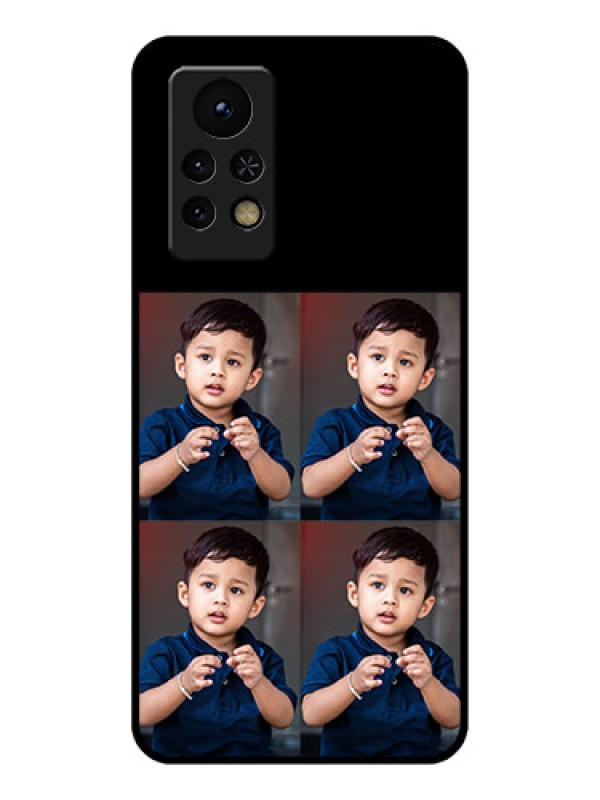 Custom Infinix Note 11s 4 Image Holder on Glass Mobile Cover