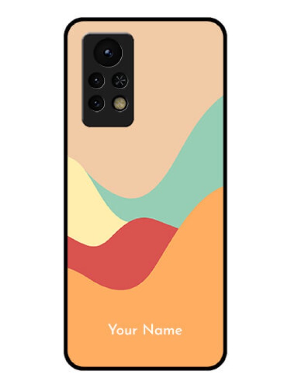 Custom Infinix Note 11s Personalized Glass Phone Case - Ocean Waves Multi-colour Design