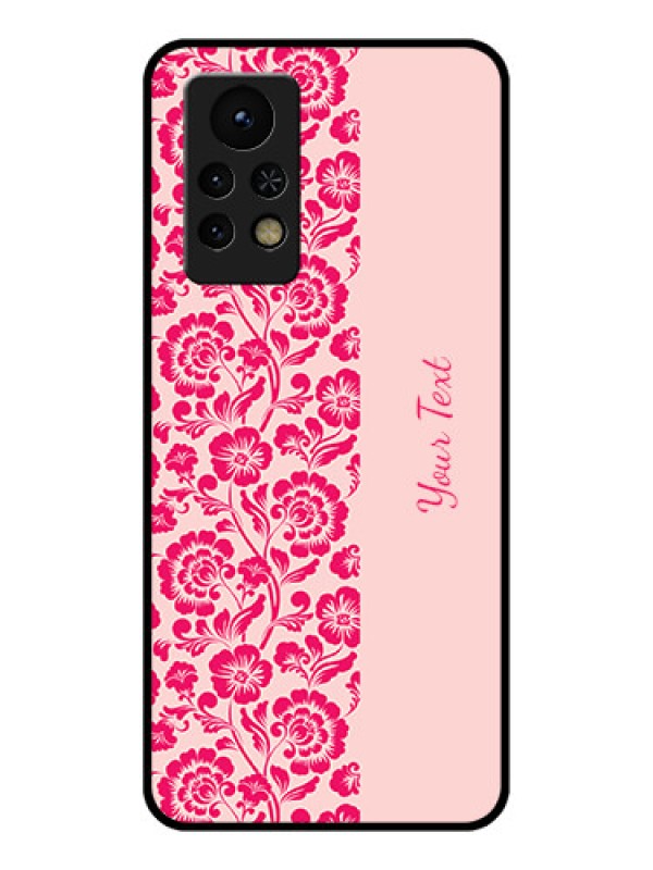 Custom Infinix Note 11s Custom Glass Phone Case - Attractive Floral Pattern Design