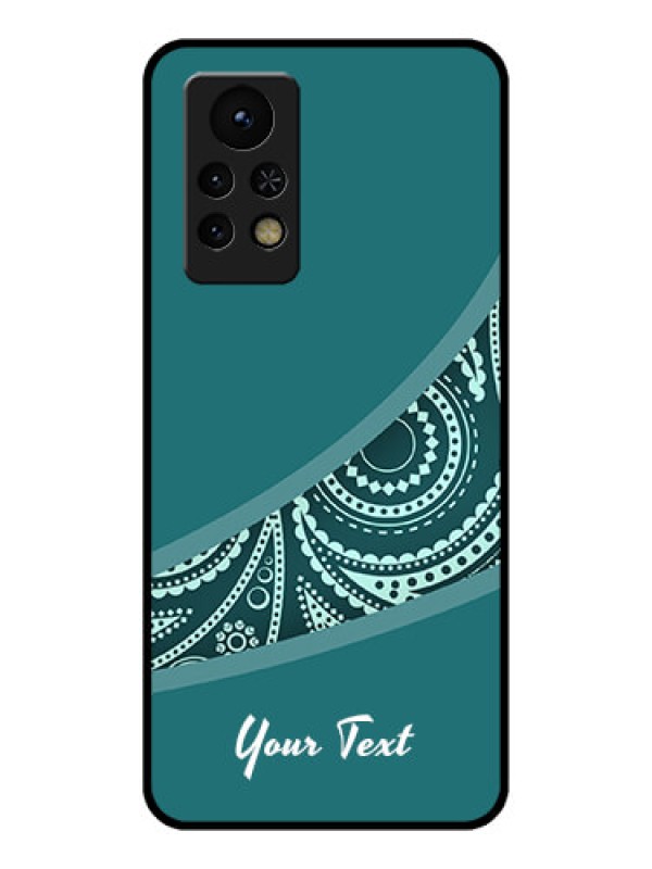 Custom Infinix Note 11s Photo Printing on Glass Case - semi visible floral Design