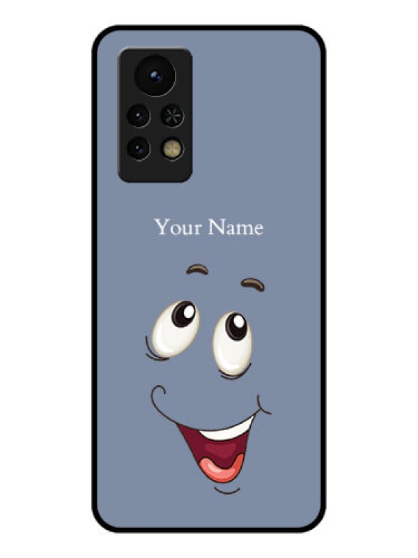 Custom Infinix Note 11s Photo Printing on Glass Case - Laughing Cartoon Face Design