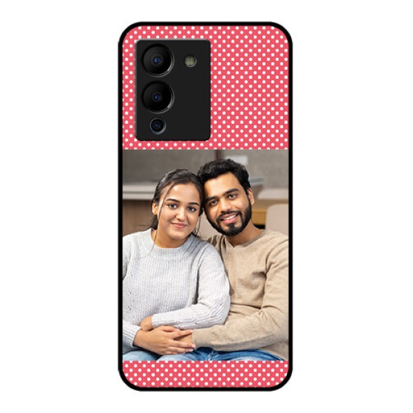 Infinix Note 12 Turbo Custom Glass Phone Case - White Dotted Design