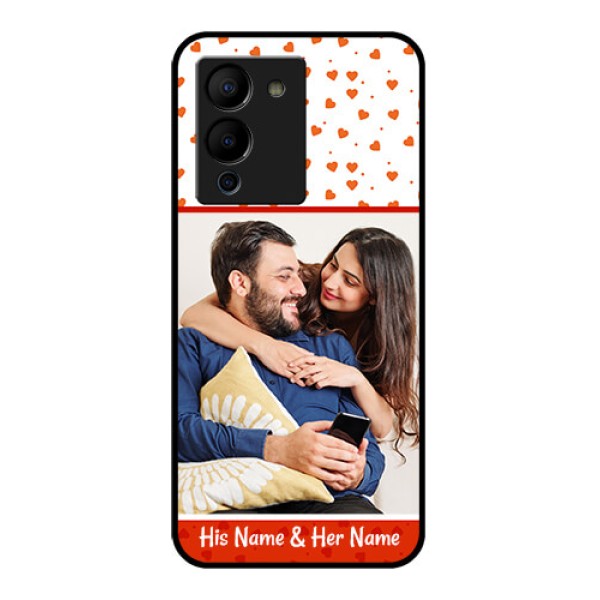 Infinix Note 12 Turbo Custom Glass Phone Case - Orange Love Symbol Design Infinix Note 12 Turbo Custom Glass Phone Case - Orange Love Symbol Design