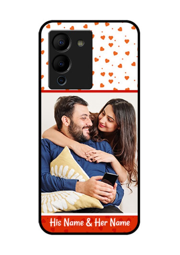 Infinix Note 12 Turbo Custom Glass Phone Case - Orange Love Symbol Design