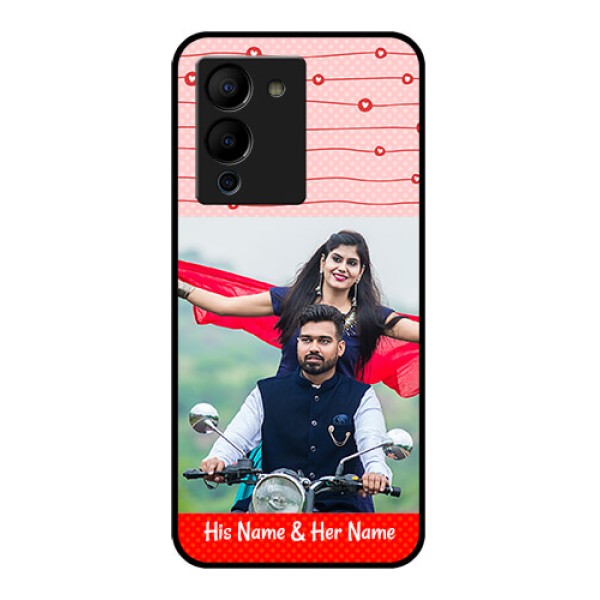 Infinix Note 12 Turbo Custom Glass Phone Case - Red Pattern Case Design Infinix Note 12 Turbo Custom Glass Phone Case - Red Pattern Case Design
