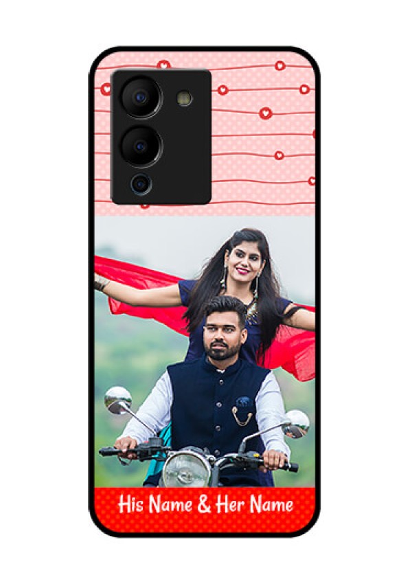 Infinix Note 12 Turbo Custom Glass Phone Case - Red Pattern Case Design