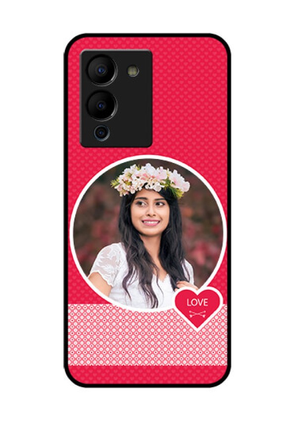 Infinix Note 12 Turbo Custom Glass Phone Case - Pink Color Pattern Design