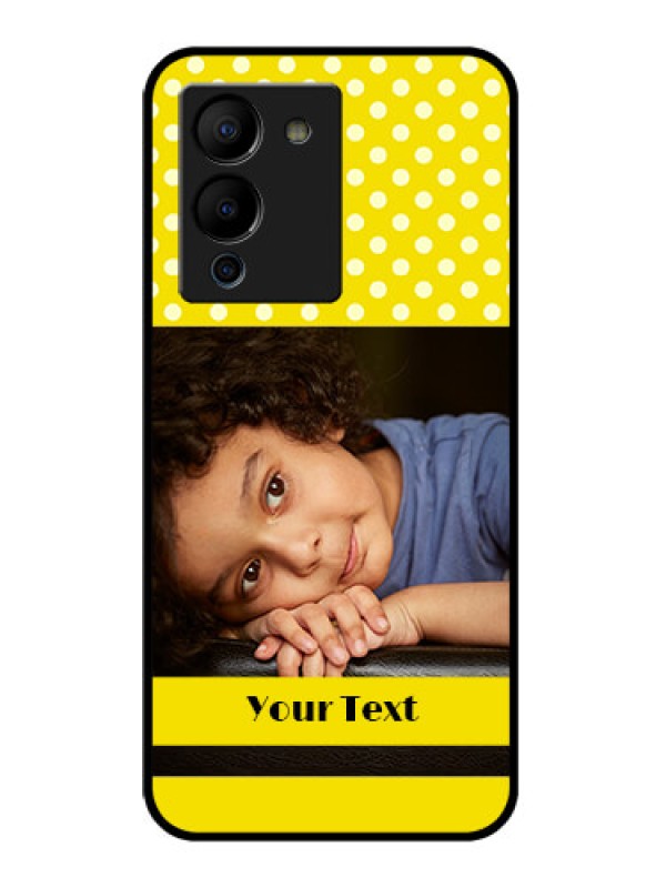 Custom Infinix Note 12 Turbo Custom Glass Phone Case - Bright Yellow Case Design