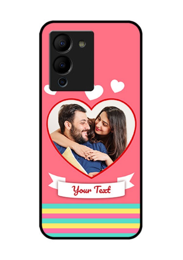 Infinix Note 12 Turbo Custom Glass Phone Case - Love Shapes Doodle Design