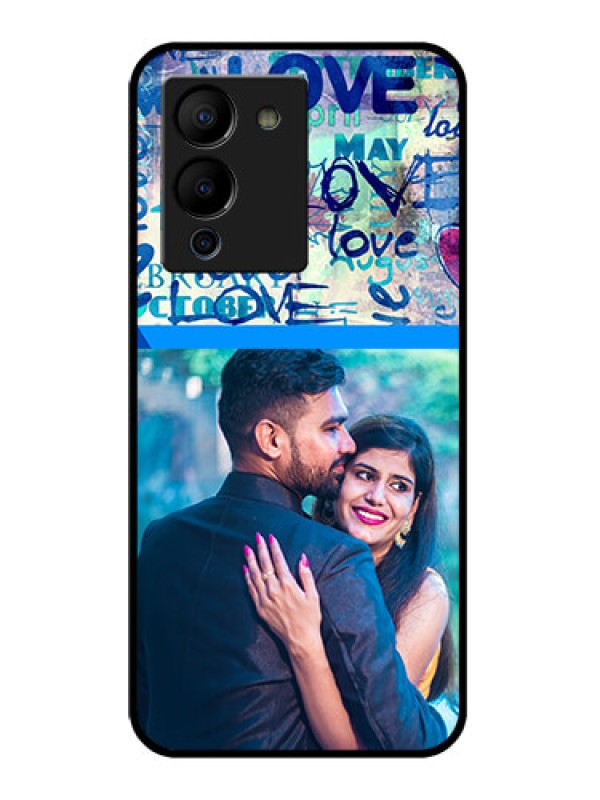 Custom Infinix Note 12 Turbo Custom Glass Phone Case - Colorful Love Design