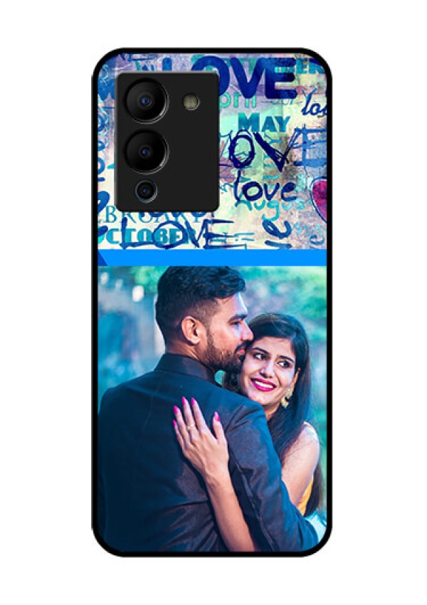 Infinix Note 12 Turbo Custom Glass Phone Case - Colorful Love Design