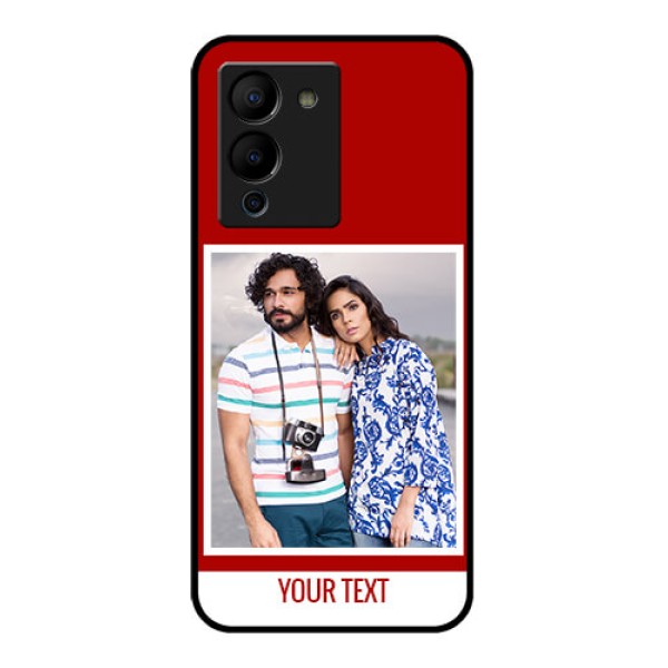 Infinix Note 12 Turbo Custom Glass Phone Case - Red Color Design