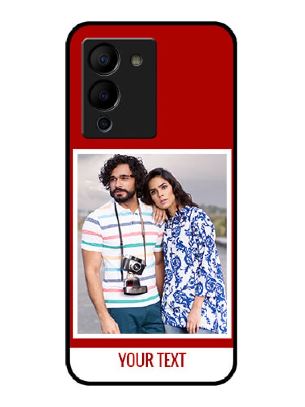 Custom Infinix Note 12 Turbo Custom Glass Phone Case - Red Color Design