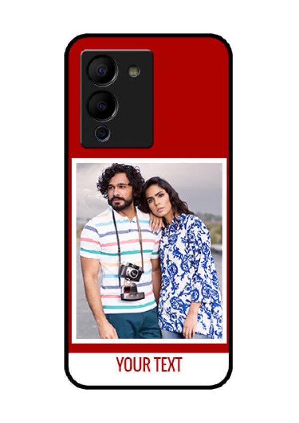 Infinix Note 12 Turbo Custom Glass Phone Case - Red Color Design