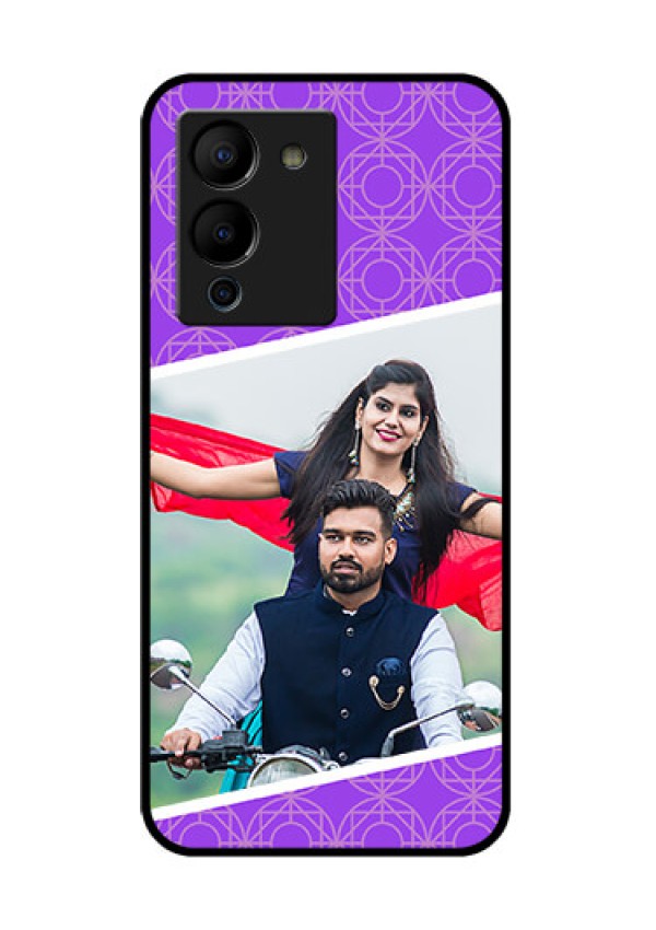 Infinix Note 12 Turbo Custom Glass Phone Case - Violet Color Pattern Design