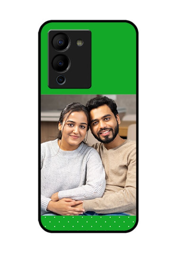 Infinix Note 12 Turbo Custom Glass Phone Case - Green Pattern Design