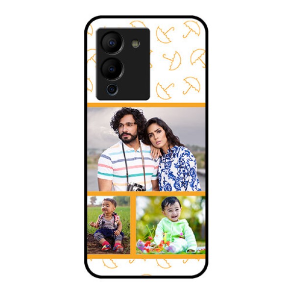 Infinix Note 12 Turbo Custom Glass Phone Case - Yellow Pattern Design