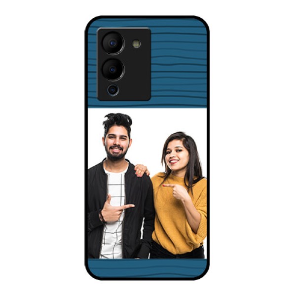 Infinix Note 12 Turbo Custom Glass Phone Case - Blue Pattern Cover Design