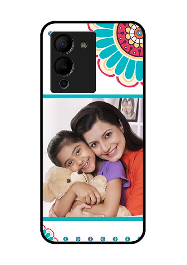 Infinix Note 12 Turbo Custom Glass Phone Case - Flower Design