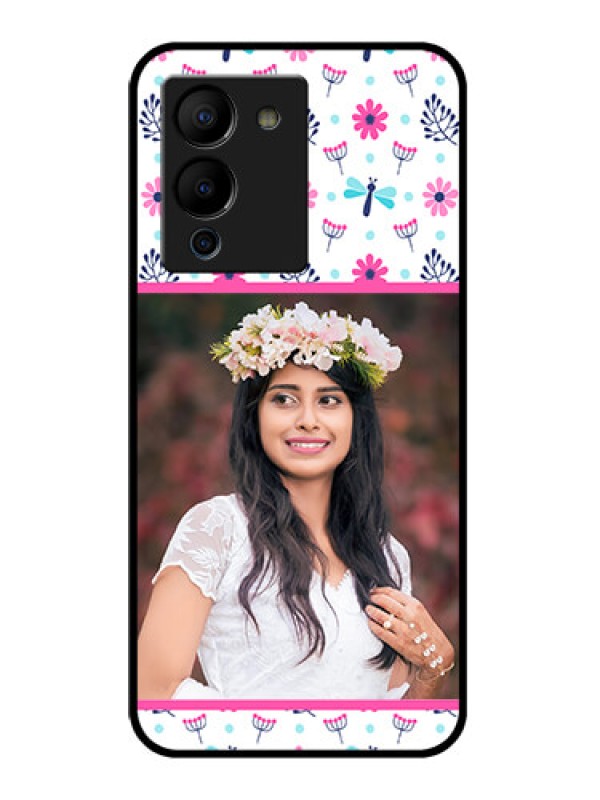 Custom Infinix Note 12 Turbo Custom Glass Phone Case - Colorful Flower Design