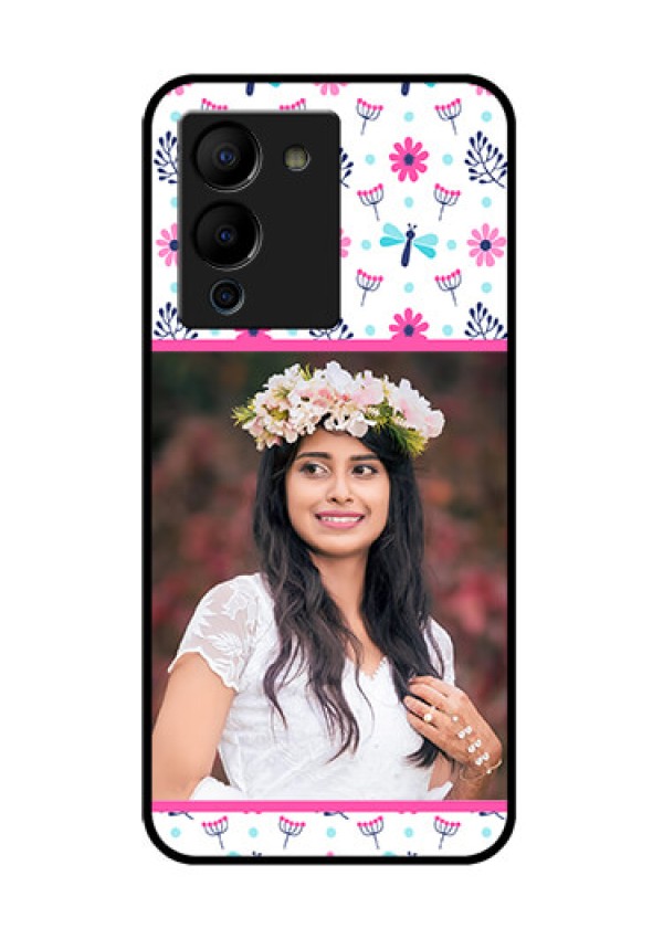 Infinix Note 12 Turbo Custom Glass Phone Case - Colorful Flower Design