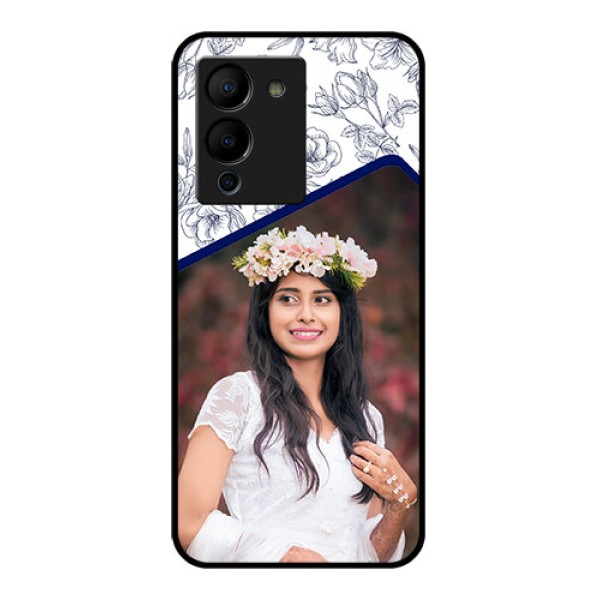 Infinix Note 12 Turbo Custom Glass Phone Case - Classy Floral Design Infinix Note 12 Turbo Custom Glass Phone Case - Classy Floral Design