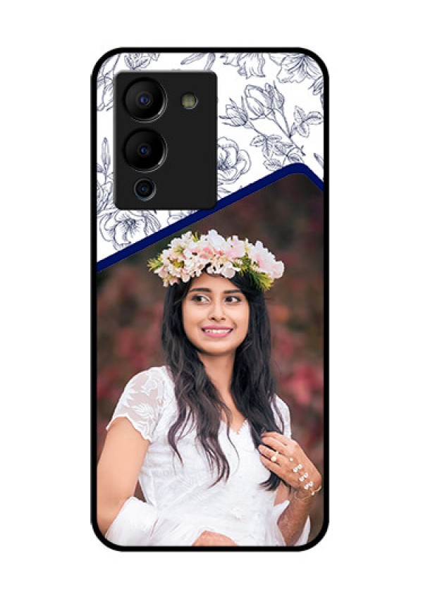 Infinix Note 12 Turbo Custom Glass Phone Case - Classy Floral Design