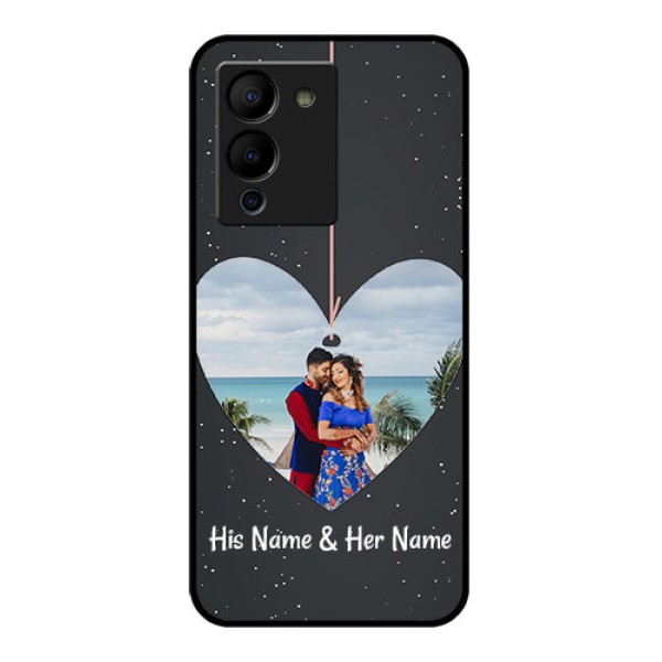Infinix Note 12 Turbo Custom Glass Phone Case - Hanging Heart Design