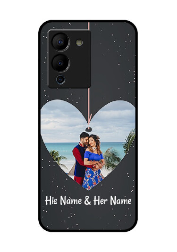 Infinix Note 12 Turbo Custom Glass Phone Case - Hanging Heart Design