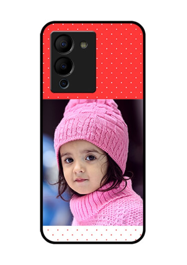 Infinix Note 12 Turbo Custom Glass Phone Case - Red Pattern Design
