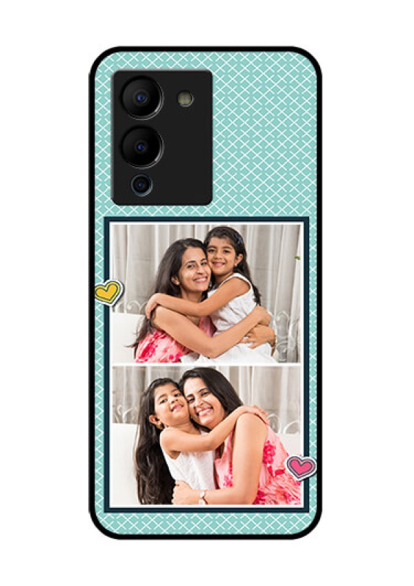 Infinix Note 12 Turbo Custom Glass Phone Case - 2 Image Holder With Pattern Design