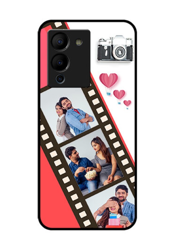 Infinix Note 12 Turbo Custom Glass Phone Case - 3 Image Holder With Film Reel