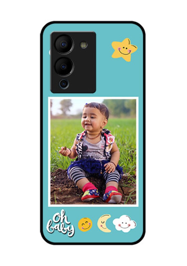 Infinix Note 12 Turbo Custom Glass Phone Case - Smiley Kids Stars Design