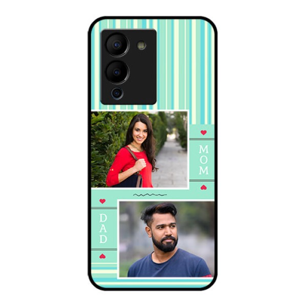 Infinix Note 12 Turbo Custom Glass Phone Case - Mom & Dad Pic Design