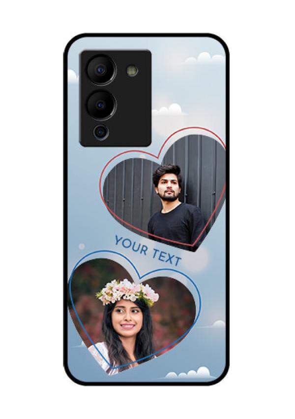 Infinix Note 12 Turbo Custom Glass Phone Case - Blue Color Couple Design