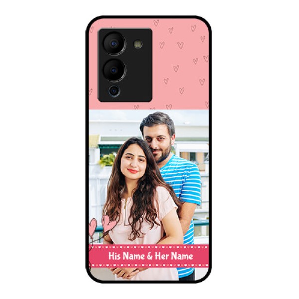 Infinix Note 12 Turbo Custom Glass Phone Case - Love Design Peach Color Infinix Note 12 Turbo Custom Glass Phone Case - Love Design Peach Color