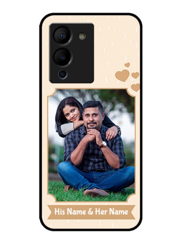 Custom Infinix Note 12 Turbo Custom Glass Phone Case - With Confetti Love Design