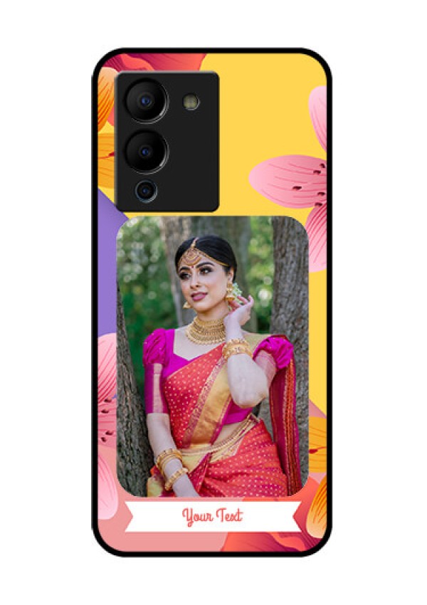 Infinix Note 12 Turbo Custom Glass Phone Case - 3 Image With Vintage Floral Design