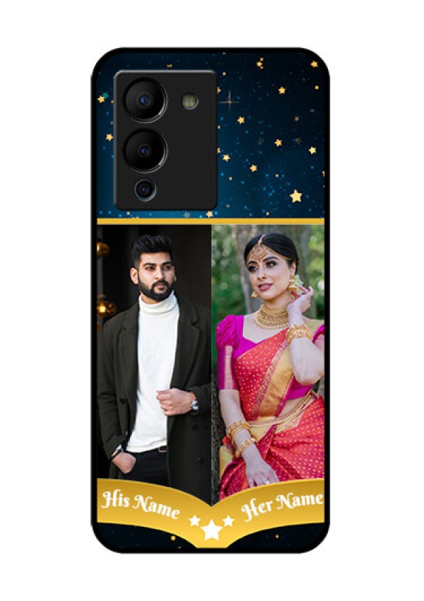 Infinix Note 12 Turbo Custom Glass Phone Case - Galaxy Stars Backdrop Design