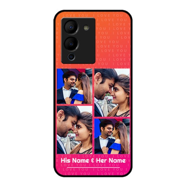 Infinix Note 12 Turbo Custom Glass Phone Case - I Love You Pink Design