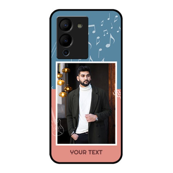 Infinix Note 12 Turbo Custom Glass Phone Case - With Color Musical Note Design Infinix Note 12 Turbo Custom Glass Phone Case - With Color Musical Note Design