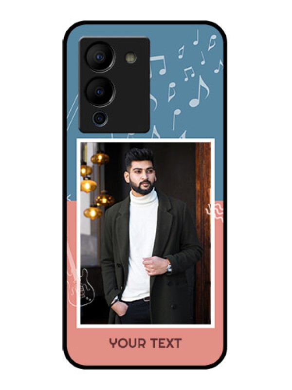 Custom Infinix Note 12 Turbo Custom Glass Phone Case - With Color Musical Note Design