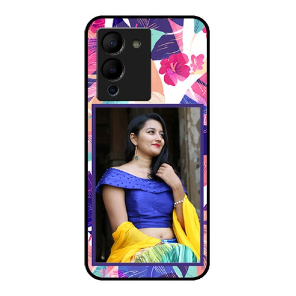 Infinix Note 12 Turbo Custom Glass Phone Case - Abstract Floral Design