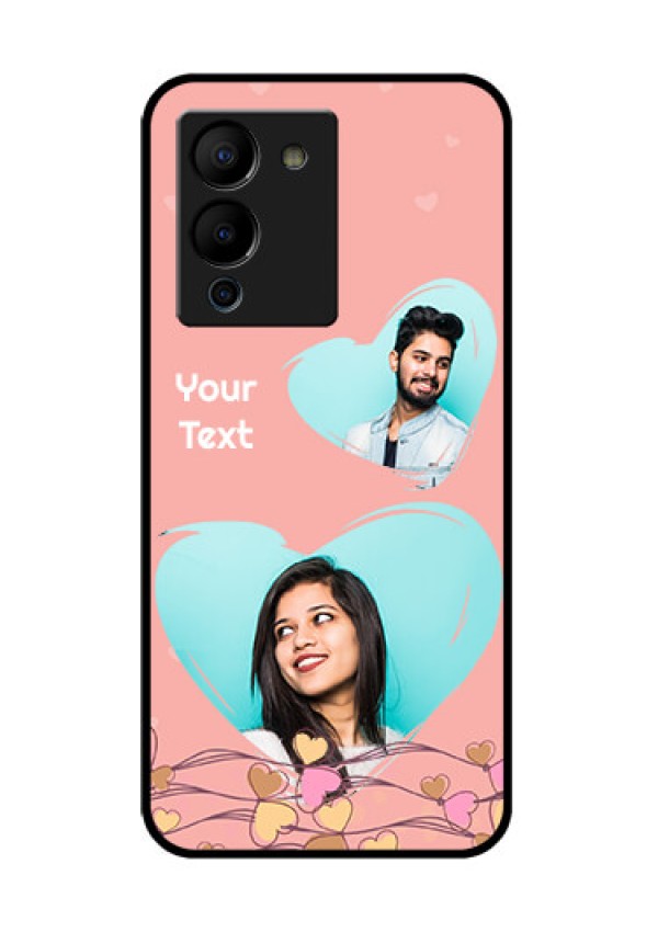 Infinix Note 12 Turbo Custom Glass Phone Case - Love Doodle Design