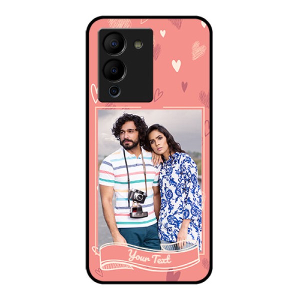 Infinix Note 12 Turbo Custom Glass Phone Case - Love Doodle Art Design